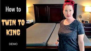 HOW TO TURN A TWIN BED INTO KING // Mattress Converter