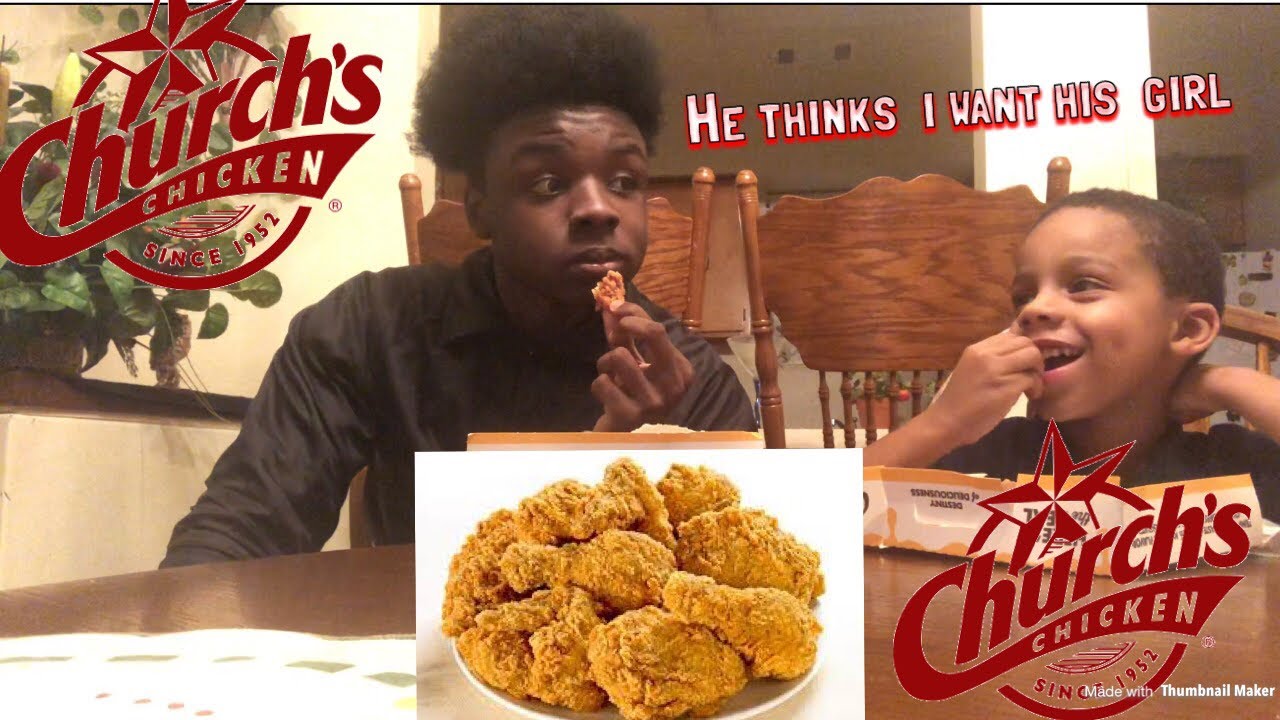 CHURCH'S CHICKEN MUKBANG With My 6 Year Old Cousin (HE TOLD ME ABOUT HIS GIRLFRIEND) - YouTube