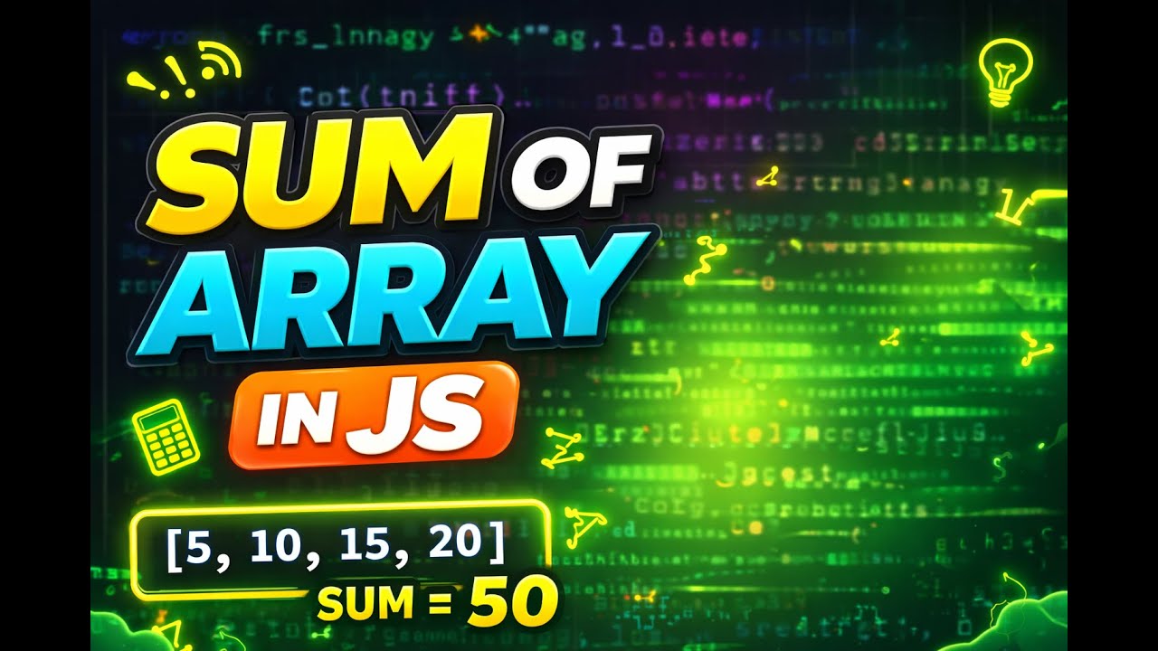 Sum of array in JS #javascript #js #jsinterview #learning - YouTube