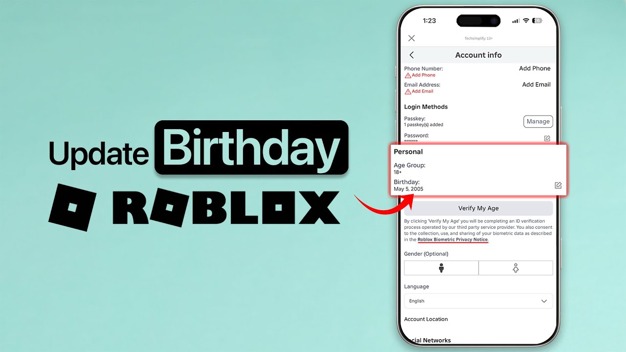 How To Change Birthday On Roblox YouTube 