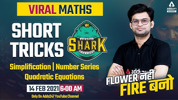 Simplification and Number Series , Quadratic Equation  | Viral Maths Tricks By Navneet Tiwari