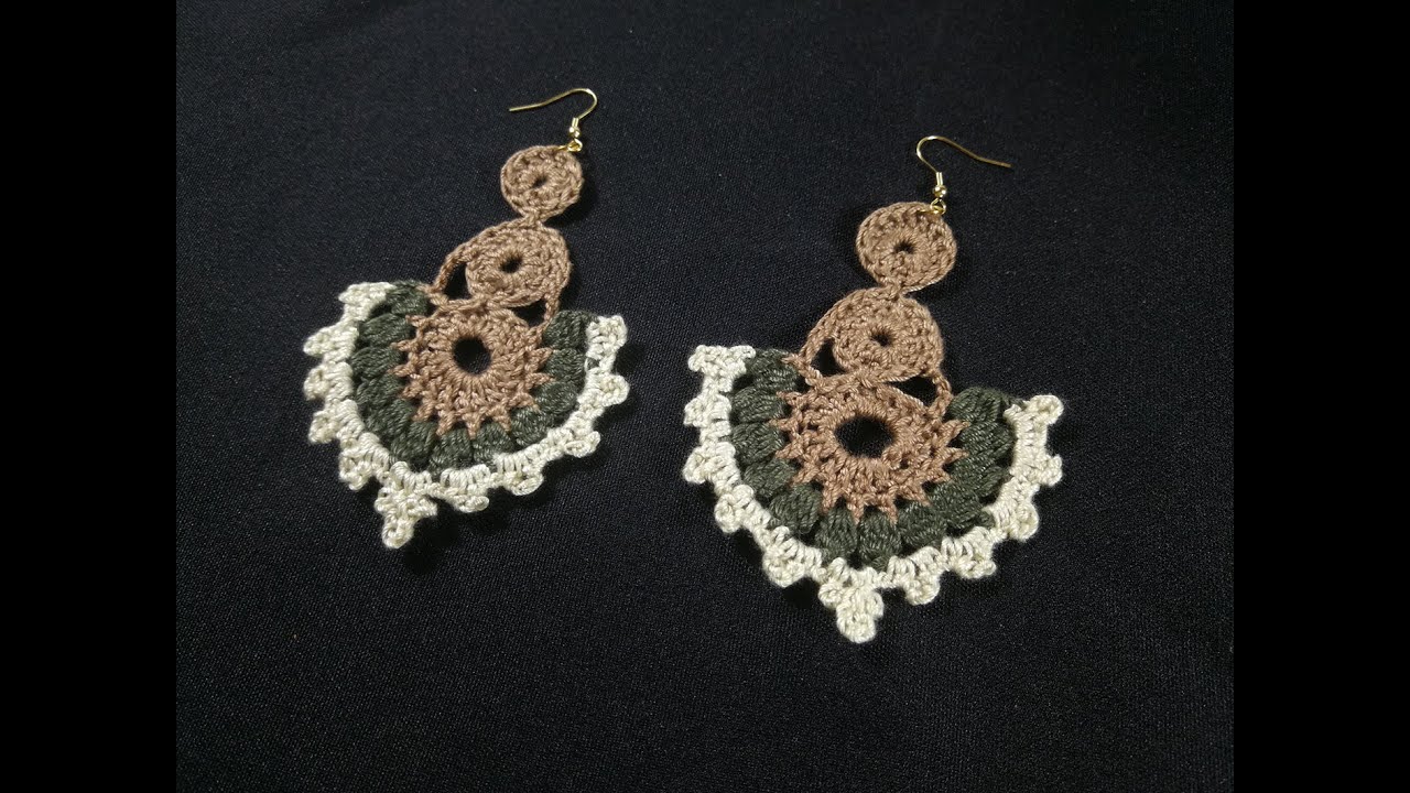 Tutorial Aretes en crochet #81, Faciles de hacer!