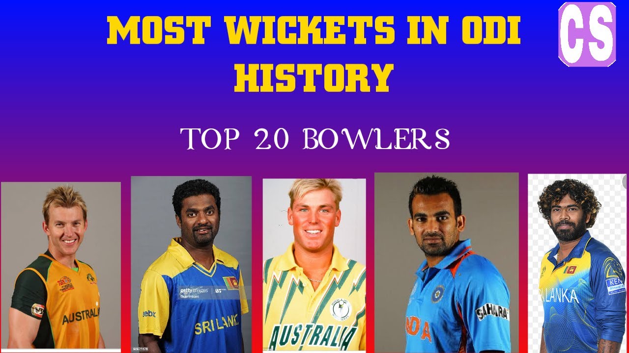 Most wickets in ODI cricket history | Top 20 Bowlers in ODI cricket ...