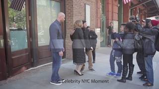 Adele takes photos with fans in NYC