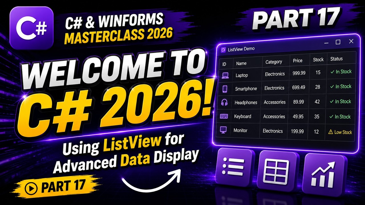 C# WinForms 2026: The ListView Control You Need to Master - YouTube