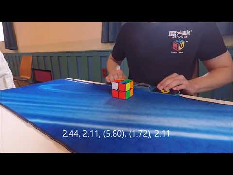 Official 2.22 2x2 average | Hessen Open 2018 | Linus Buck