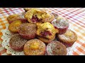 Простые кексы с вишней в духовке Сладкая выпечка Cupcakes with cherries