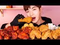 MUKBANG | 방탄소년단 진 스타일 메이크업하고 치킨 먹방🥠BTS JIN Make up chicken Korean ASMR 후니 Hoony Eatingsound