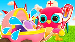 Kartun anak bersama Peck Peck. Bayi pinguin sakit. Hop Hop si Burung Hantu pura-pura jadi dokter