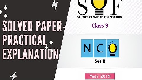 class 9 NCO previous year paper 2019 set B / class 9 cyber olympiad previous year paper/NCO class 9