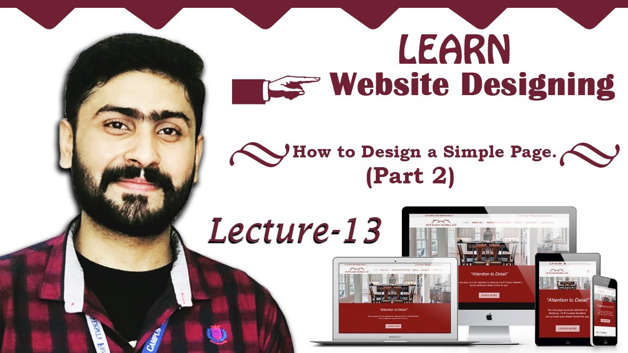 Web Designing Full Course in Hindi | How To Design a Simple Page (part ...