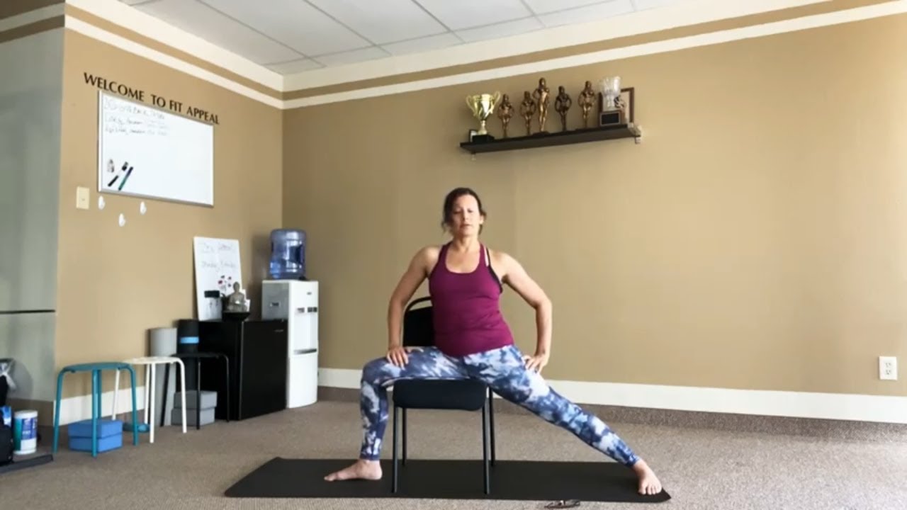 25 minute Easy Chair Yoga for beginners AND Seniors - YouTube