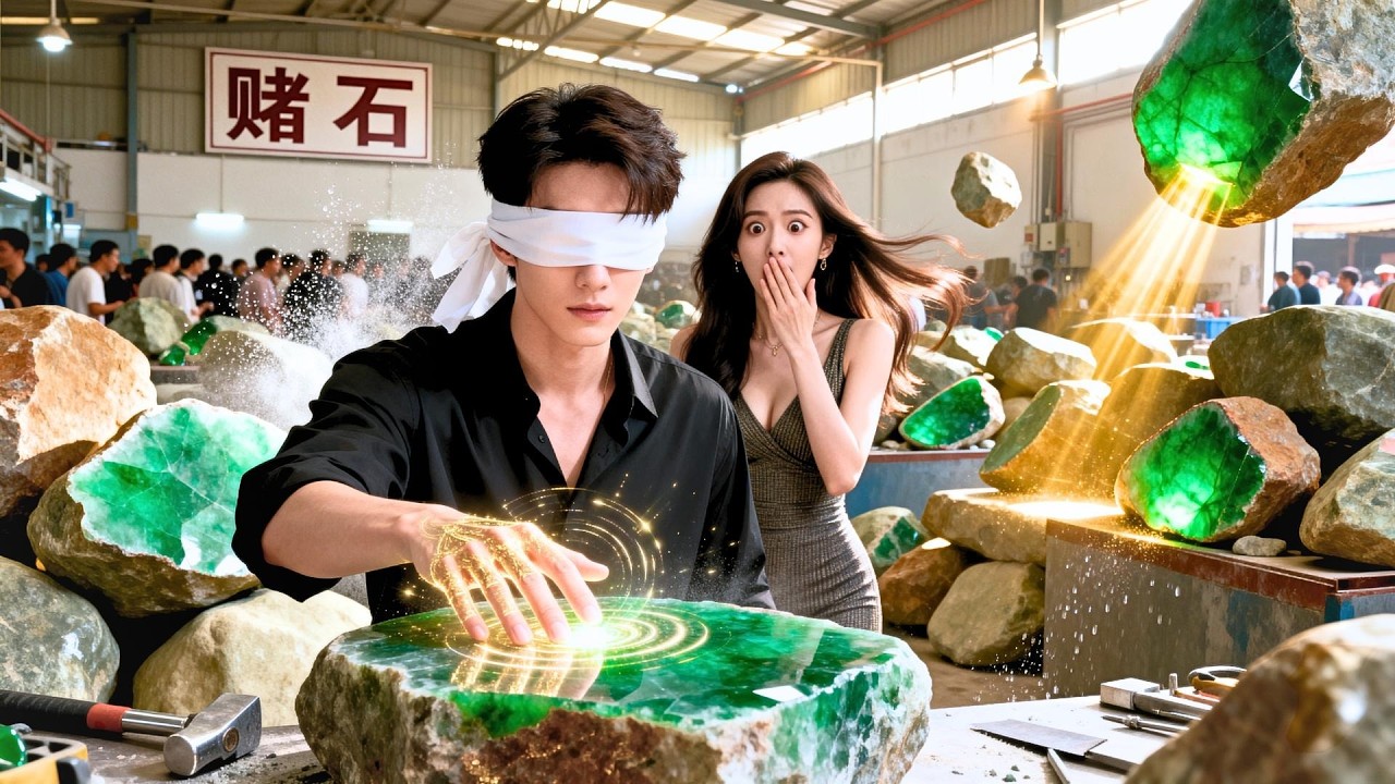 未婚妻嫌我瞎了甩我走人？轉頭我在路邊撿了塊破石頭，一刀切出帝王綠！周氏千金當場出價三千萬，我卻在她耳邊說了一句話，她竟紅著臉拉我進了房間… #短劇 #爽劇 #drama #full