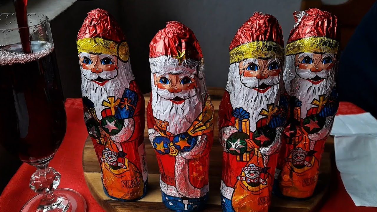 ASMR Шоколад Дядо Коледа и Вино