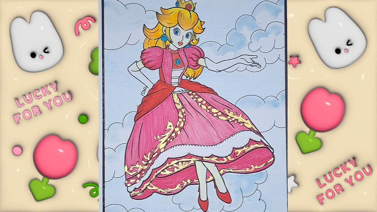 Princess Peach Coloring Pages