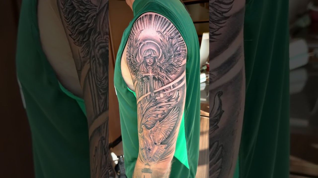 Angel tattoo by @hd_tattoo21 at Manchester Tattoo Studio!