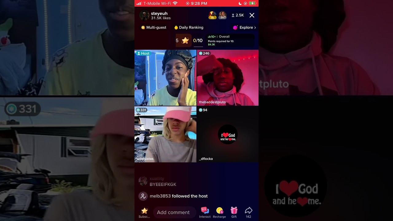 Steyeuh TikTok live pt 1