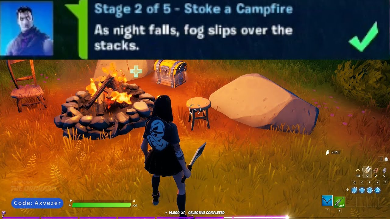 Stoke a Campfire - Fortnite - YouTube