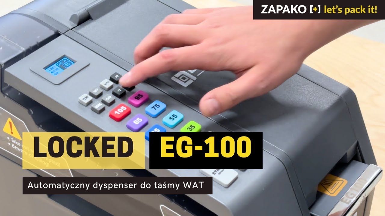 LOCKED PAPER EG100 – Nowy dyspenser automatyczny do taśmy papierowej podgumowanej