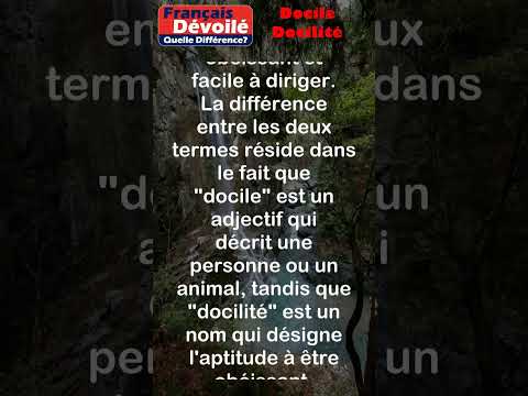 Docile et Docilité