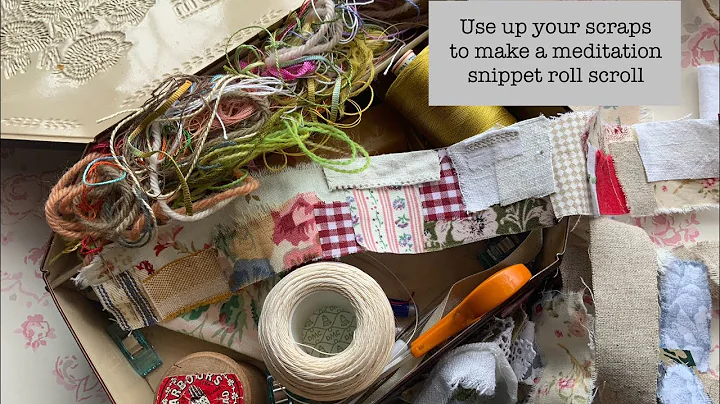 Use up your scraps to make a #slowstitch #mindfulness #meditation scroll #snippet roll