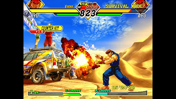 Capcom vs. SNK 2 EO GameCube RYU SURVIVAL MODE Gameplay