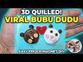 3D Quilled Bubu Dudu Fridge Magnet! 🐼🐻 | Viral Quilling Art DIY