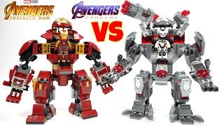Lego Avengers Endgame War Machine Buster VS Avengers Infinity War Hulkbuster Comparison