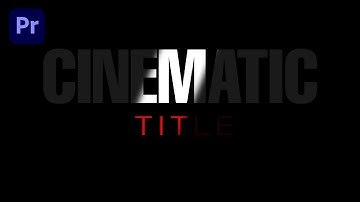 Premiere Pro Cinematic Epic Title Text Effect Tutorial | Easy & Professional