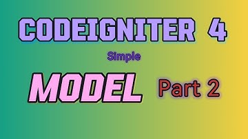 Codeigniter 4 model part 2 #codeigniter #codeigniter4 #model #data #controller #views