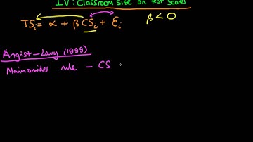 Instrumental Variables example - classroom size