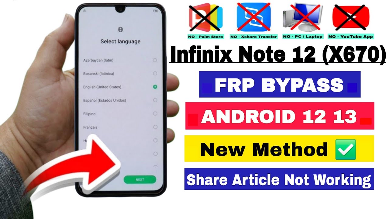 infinix x670 frp bypass android 12