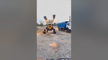 Tractor loader Leggy Run #automobile_#automotiveedit_#aivfx#ai#aivideo#shortvideo #aiedits#jcb#bus