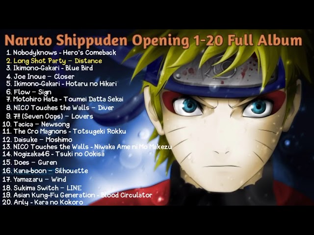 Naruto Shippuden Opening Songs 1-20 Full Album class=