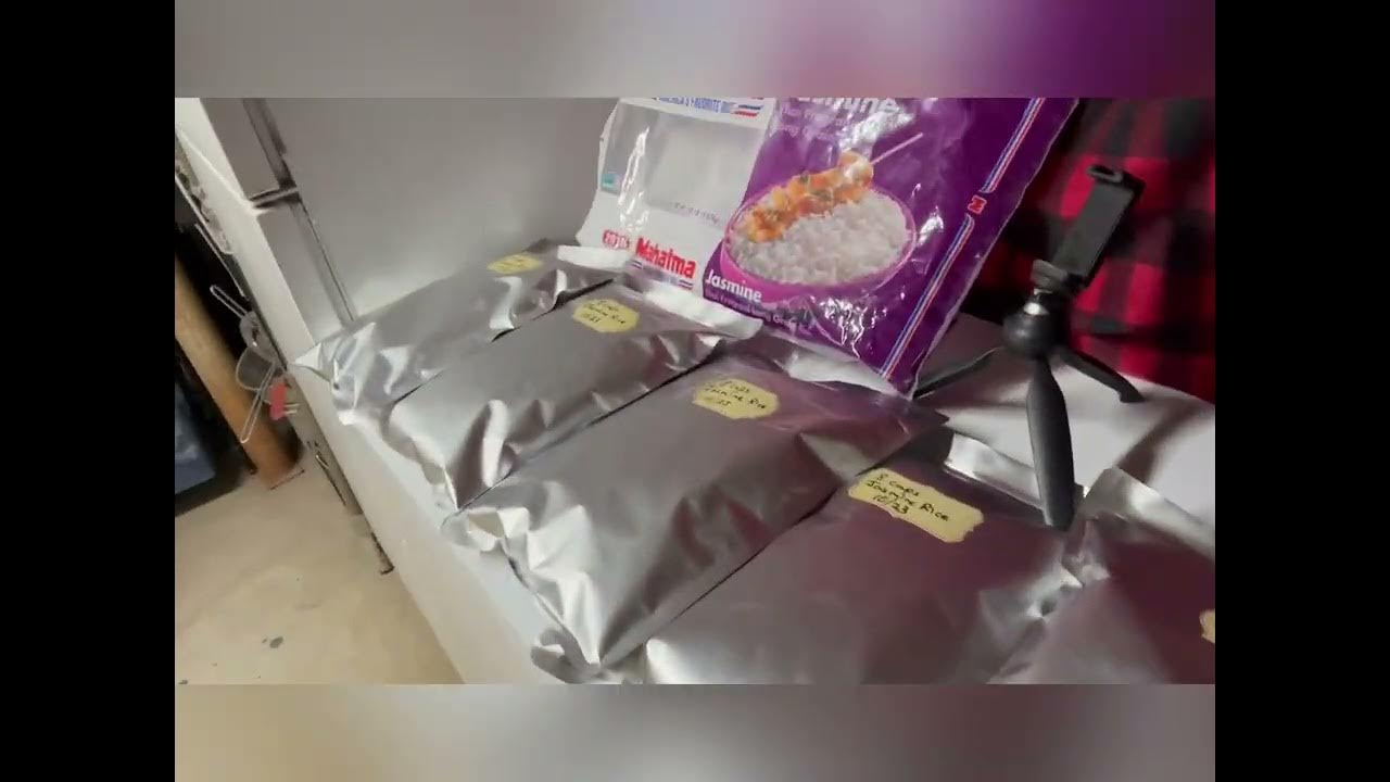 Vacuum sealed rice foodstorage prepping vacuumsealer YouTube