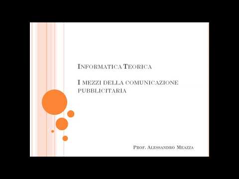 Video: La Pubblicità Come Strumento Di Comunicazione