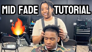 Step by step mid fade tutorial | female barber edition  (prod by @sepantabeat )