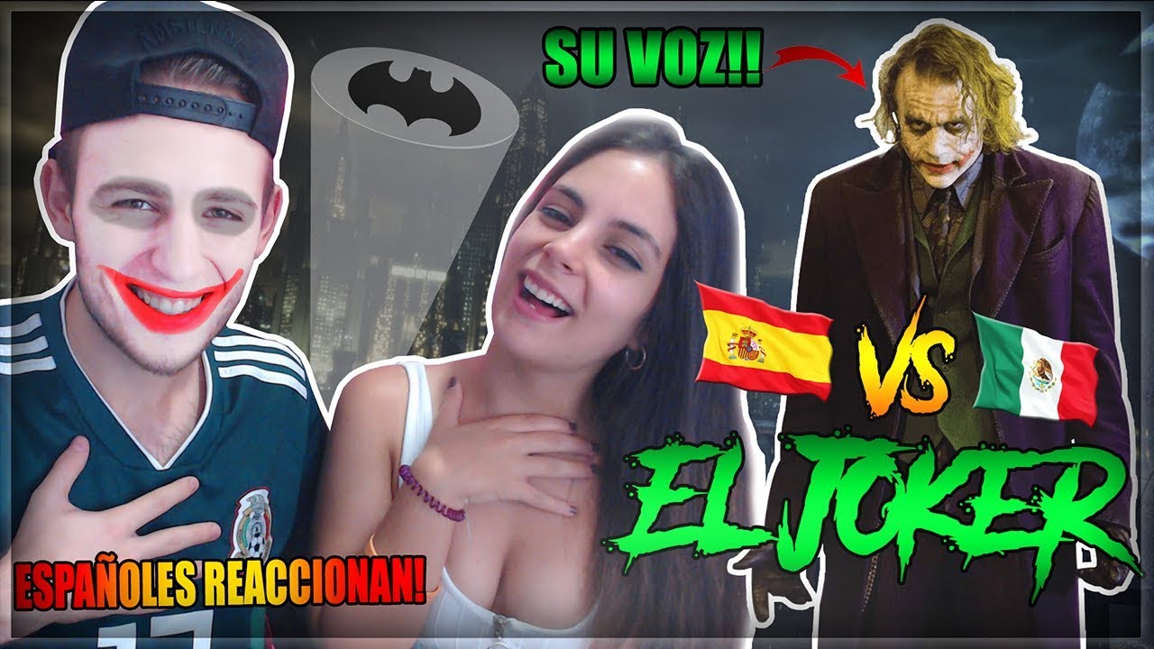 ESPAÑOLES REACCIONAN a la VOZ del JOKER en LATINO vs ESPAÑOL ( El Guasón ) 🤡