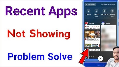 How to Fix Recent Apps Button Not Working | Recent Apps Not Showing (हिंदी में )