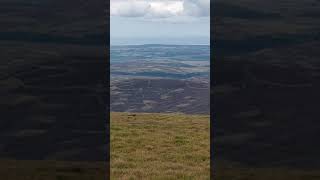 The view from The Cheviot towards Lindesfarne and the Farne Islands. #northumberland