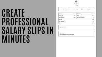 Create Professional Salary Slips in Minutes – No Templates Needed