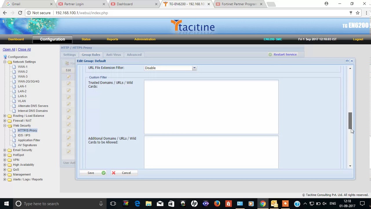 Tacitine Router Tacitine firewall configuration - YouTube