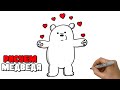 Самый простой способ нарисовать Белого Медведя. Рисунки для срисовки - белый медведь.