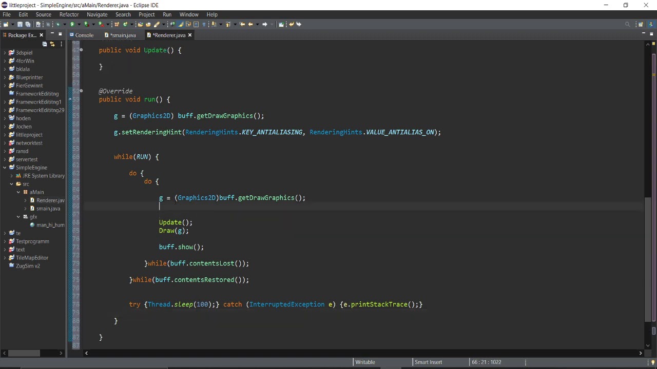 Update Java simple Game engine Tutorial Deutsch part #01