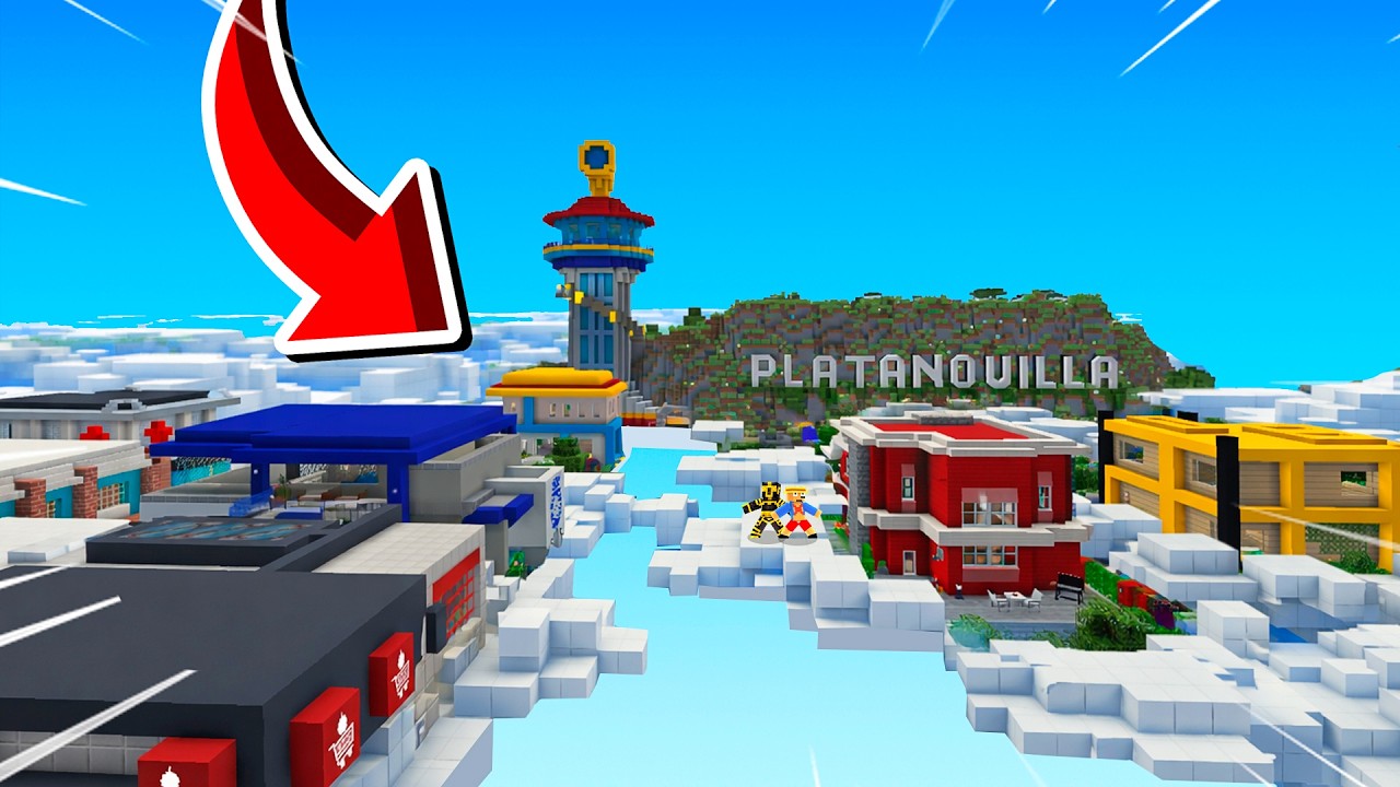 LA CIUDAD DE PLATANOVILLA APARECE EN LAS NUBES DE MINECRAFT 😱