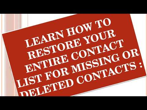 How To Restore Deleted Or Missing Contacts In Yahoo Mail
