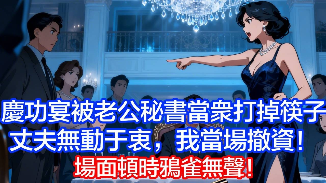 慶功宴上被老公秘書當眾打掉筷子，丈夫無動於衷！我當場撤資800億，整棟樓瞬間死寂！