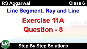 Line Segment Ray and Line | Class 6 Exercise 11A Question 8 | RS Aggarwal | Learn Maths