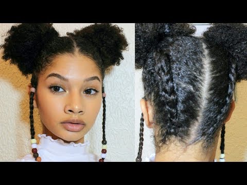 TWO BUNS WITH SIDE AND BACK BRAIDS , YouTube