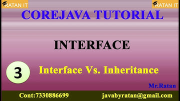 Core Java Tutorial || Interface || Video -3 || Interface Vs. Inheritance || By Ratan Sir